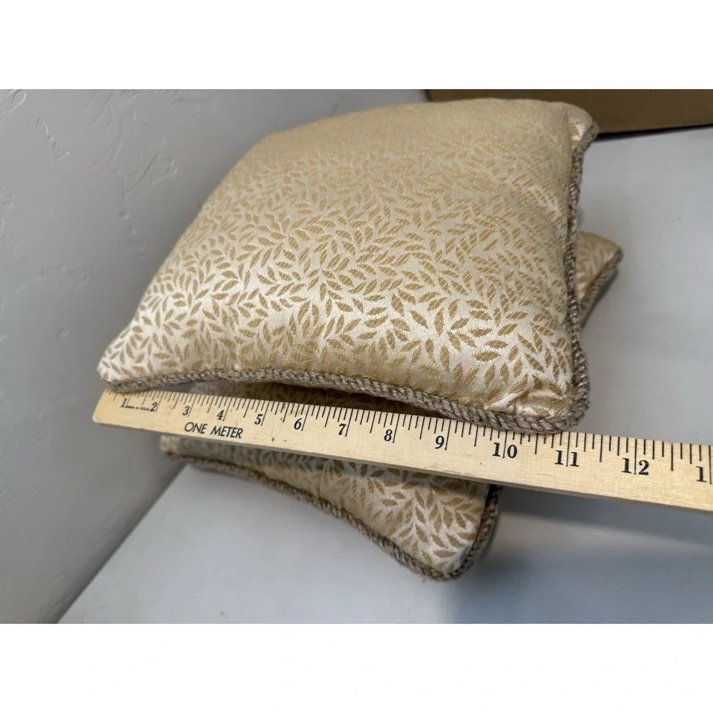 Vintage Pair Of NATURE-PRINT COTTON CUSHION Throw Pillows 11